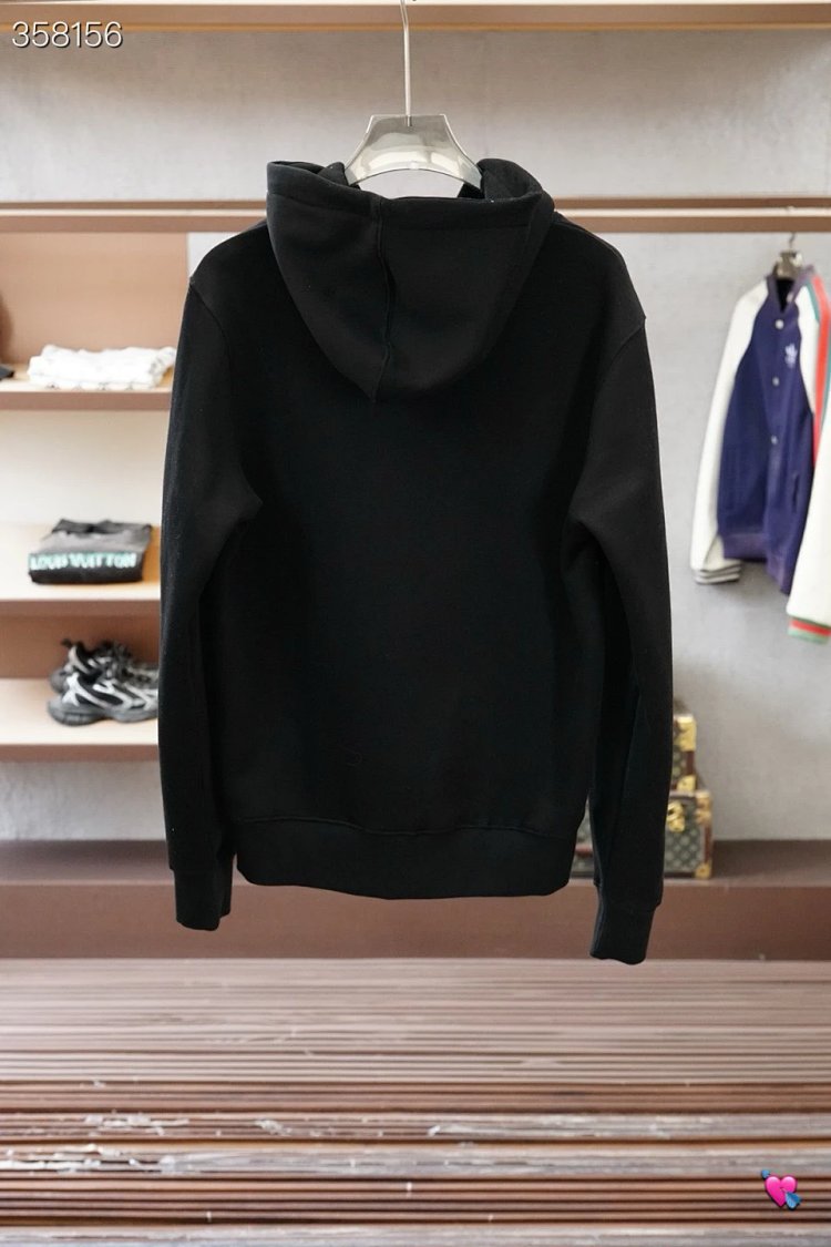 DiorDior classic CD embroidered hooded pure cotton men's fashionable casual hooded sweatshirt | Suup
