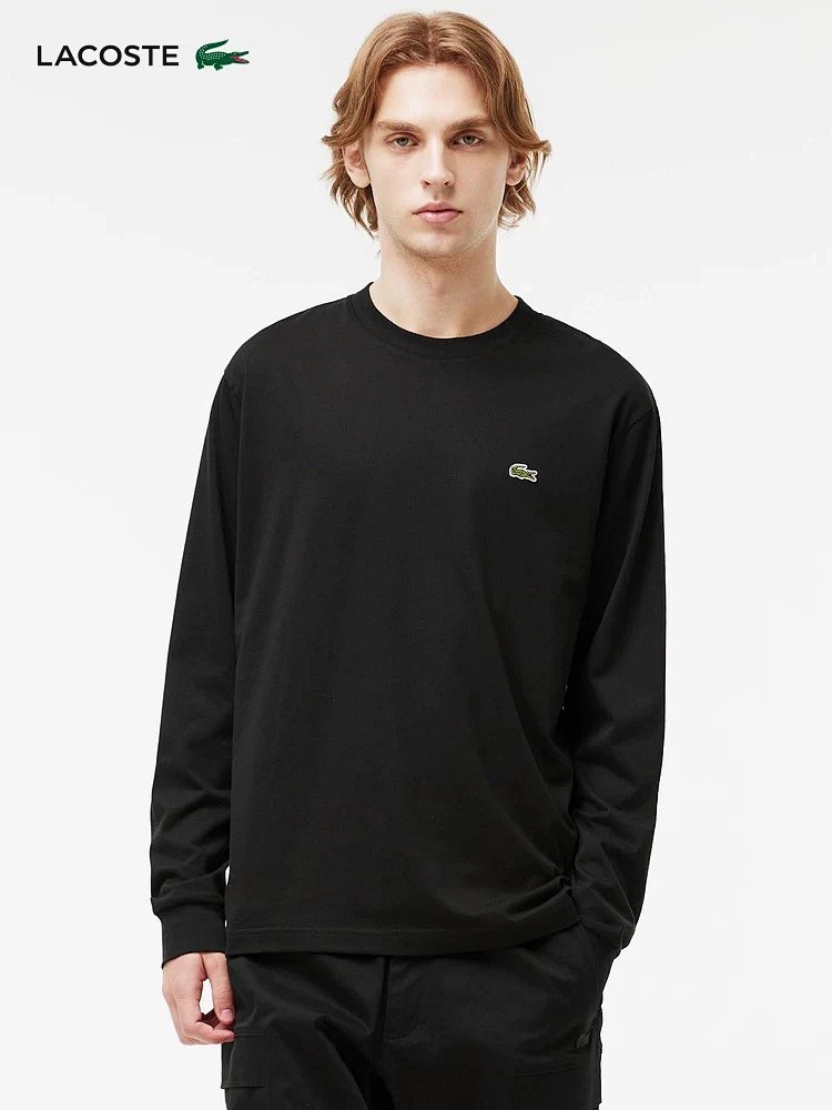 LACOSTE  French crocodile men's pure cotton round neck long sleeved T-shirt TH7307 | Suuperbuy Sprea