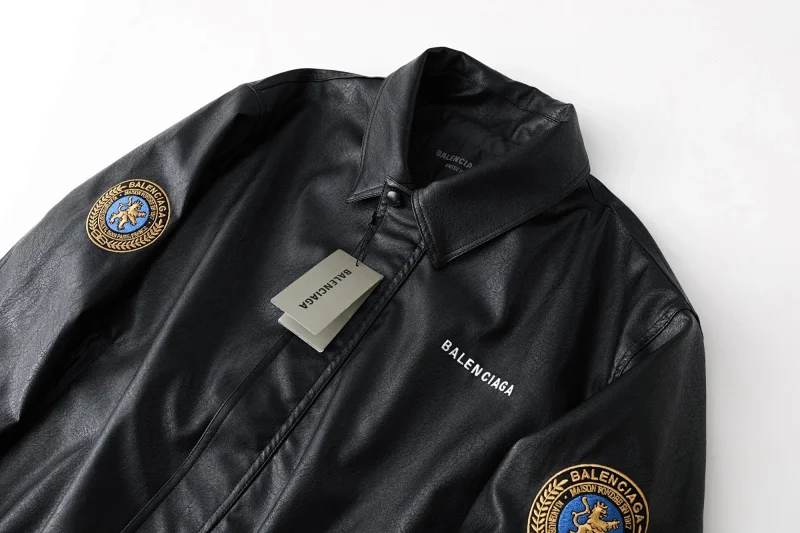 Balenciaga   Simulated PU leather jacket with loose fit | Suuperbuy Spreadsheet
