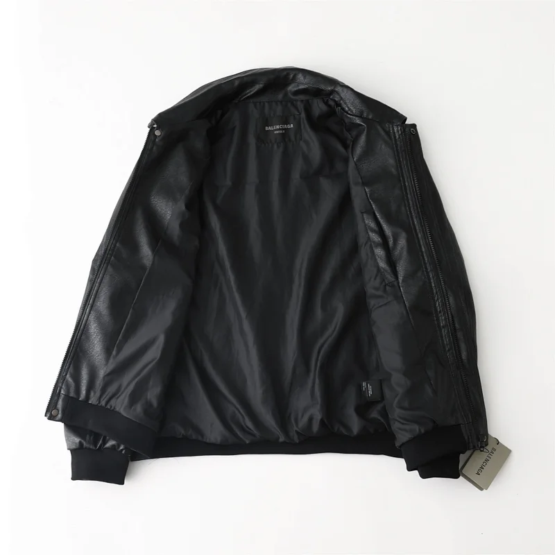 Balenciaga   Simulated PU leather jacket with loose fit | Suuperbuy Spreadsheet