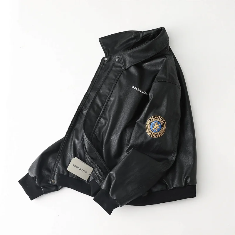 Balenciaga   Simulated PU leather jacket with loose fit | Suuperbuy Spreadsheet