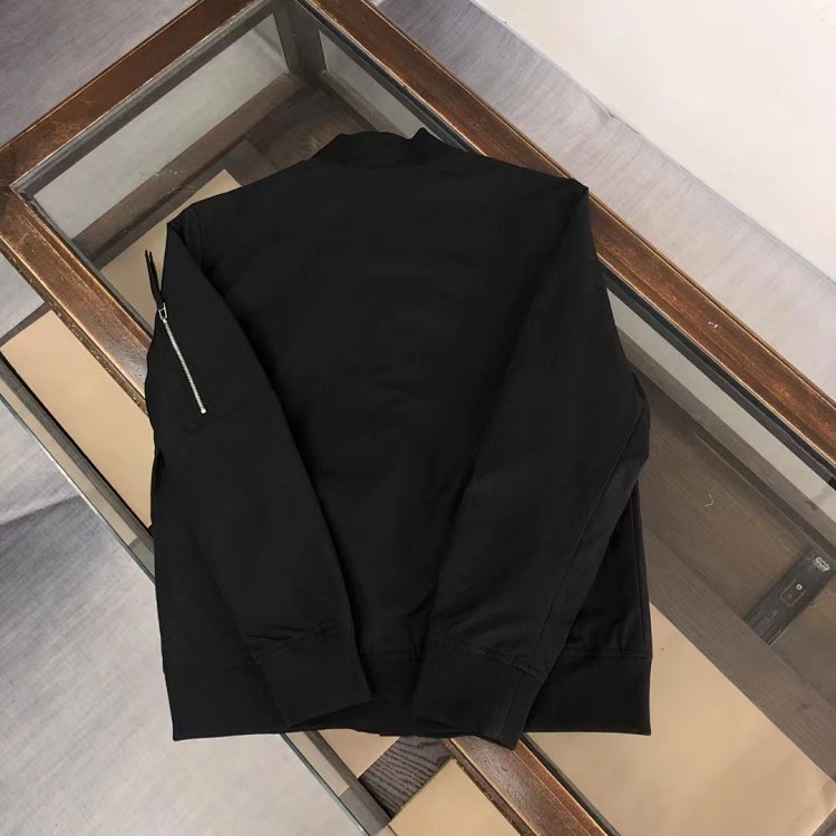 Prada men's jacket baseball collar zipper jacket cardigan solid color men's casual | Suuperbuy Sprea