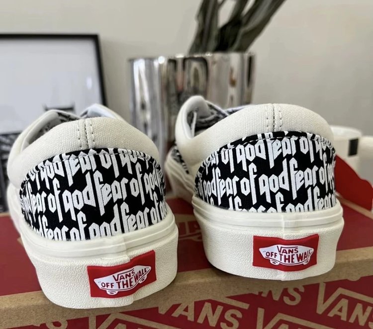 Vans board shoes, one foot low cut shoesFear of God x Vans Era 95 dx white black fog  | Suuperbuy Sp