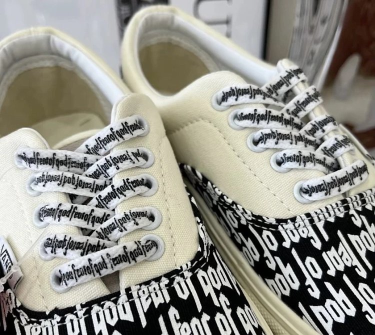 Vans board shoes, one foot low cut shoesFear of God x Vans Era 95 dx white black fog  | Suuperbuy Sp