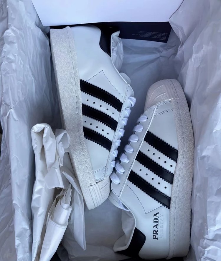 Adidas Shell Head Prada Co branded Board Shoes Sports and Leisure ShoesPRADA x adidas originals SUPE
