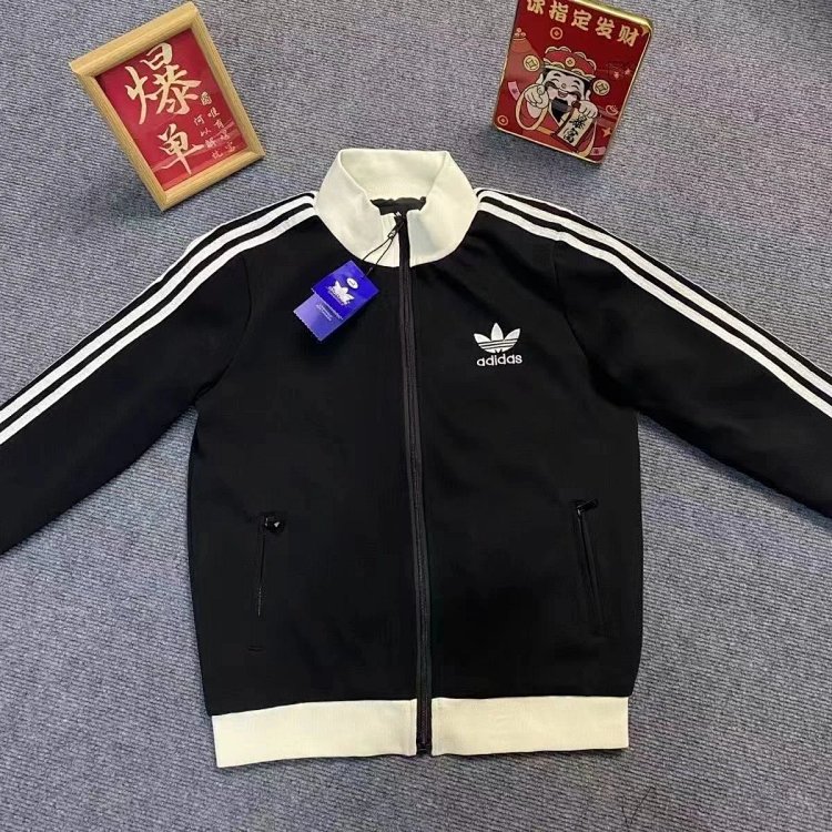 Adidas Clover Jacket Double Zipper Men's and Women's Embroidered Trendy Jacket | Suuperbuy Spreadshe