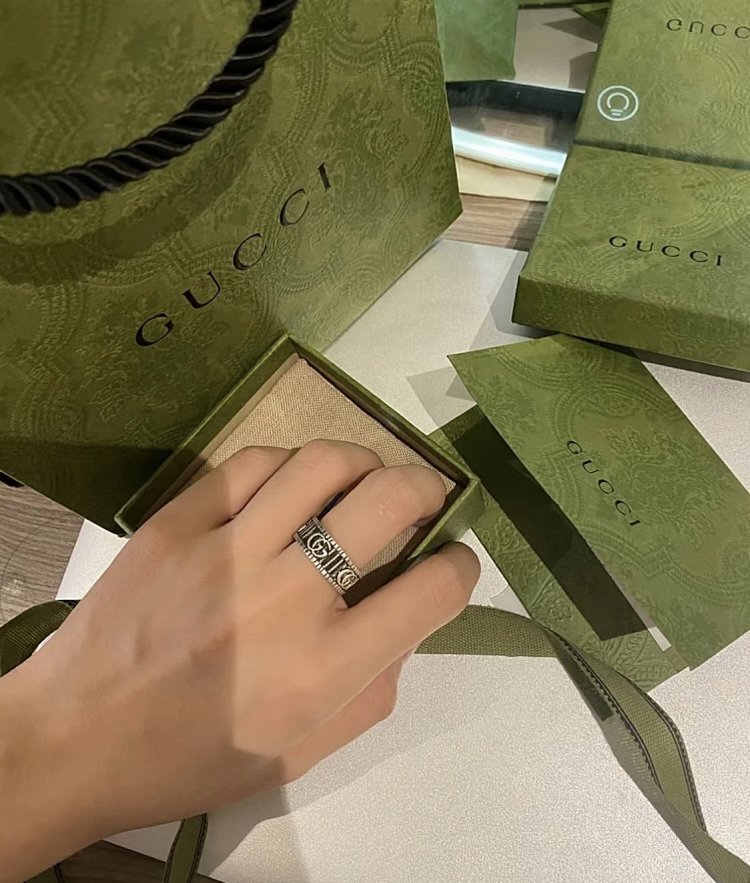Couple Pair Ring 925 Silver Gucci GUUCI Vintage Double G Ring Vintage Vintage Vintage | Suuperbuy Sp
