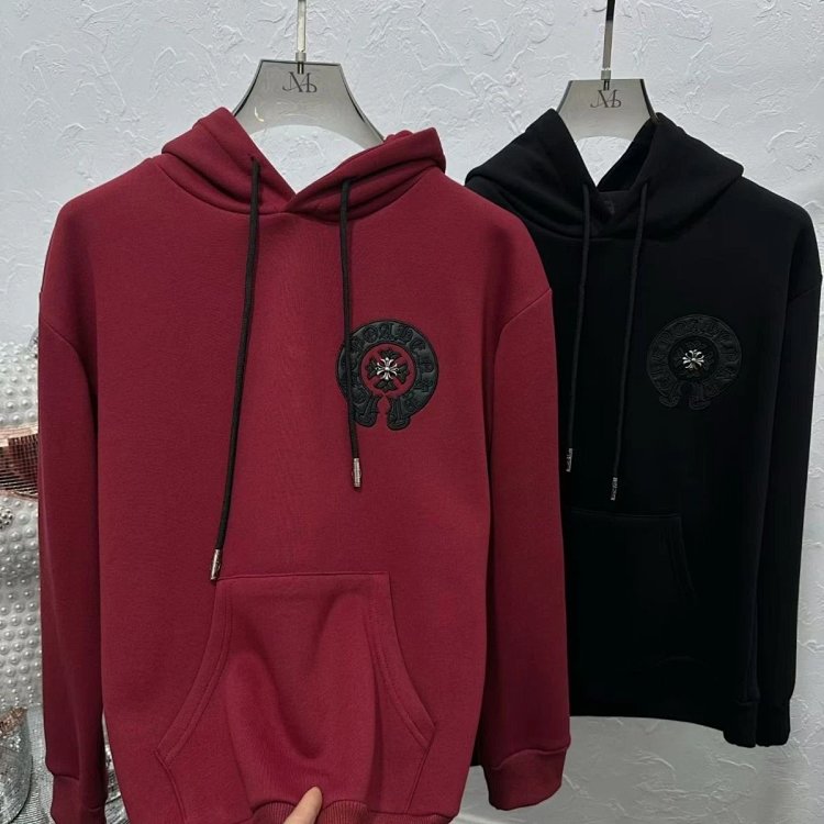 Chrome Hearts hooded sweatshirt, autumn and winter cross long sleeved fleece jacket | Suuperbuy Spre