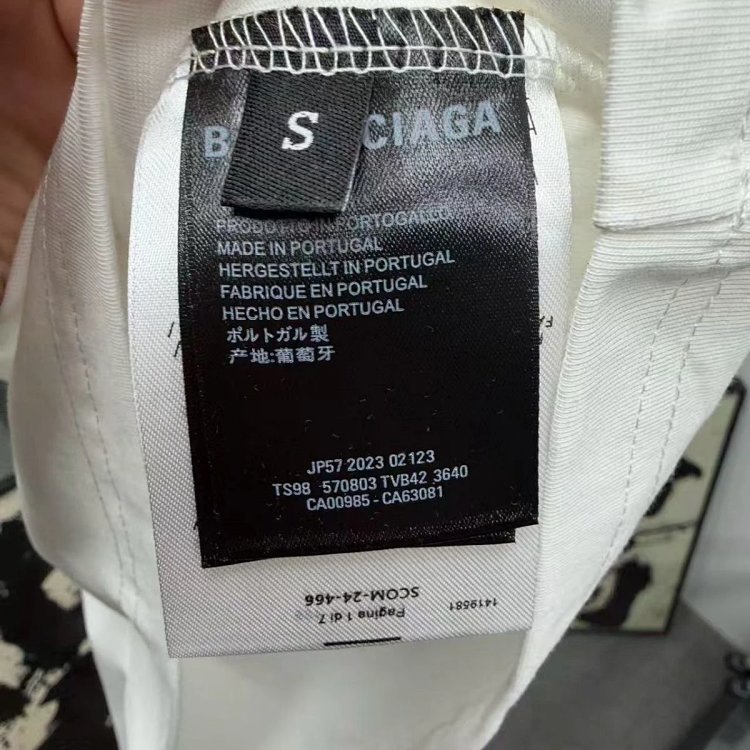 Balenciaga luxury embroidered short sleeved t-shirt for both men and women, half sleeved top for wom
