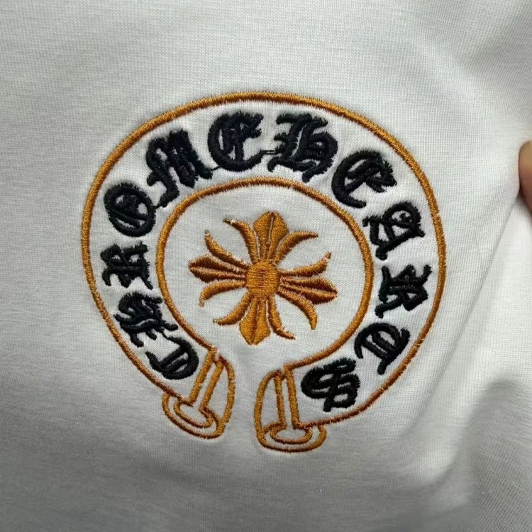Chrome Hearts Light Luxury Embroidered Short Sleeve T-shirt Black and White Unisex | Suuperbuy Sprea
