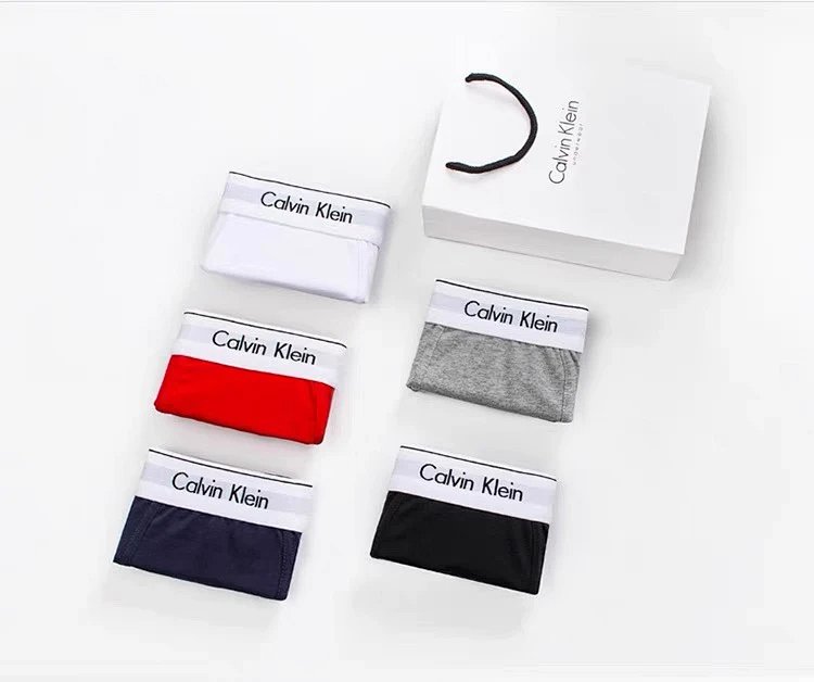 CK underwear men's pure cotton antibacterial breathable anti pinch hip flat corner gift box set of t