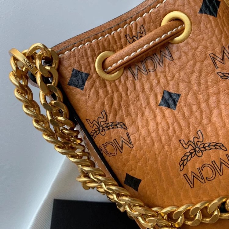 MCM Mini Drawstring Bucket Bag Imported Original Single Handbag Shoulder Bag Crossbody Bag | Suuperb