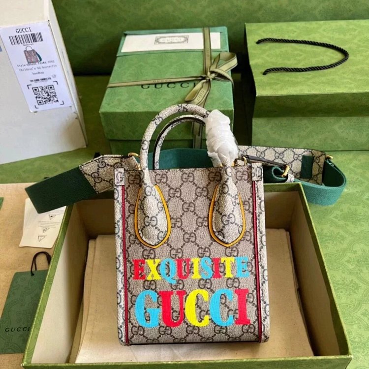 Gucci animal print mini tote bag music score bag crossbody bag shoulder bag unisex 699406
