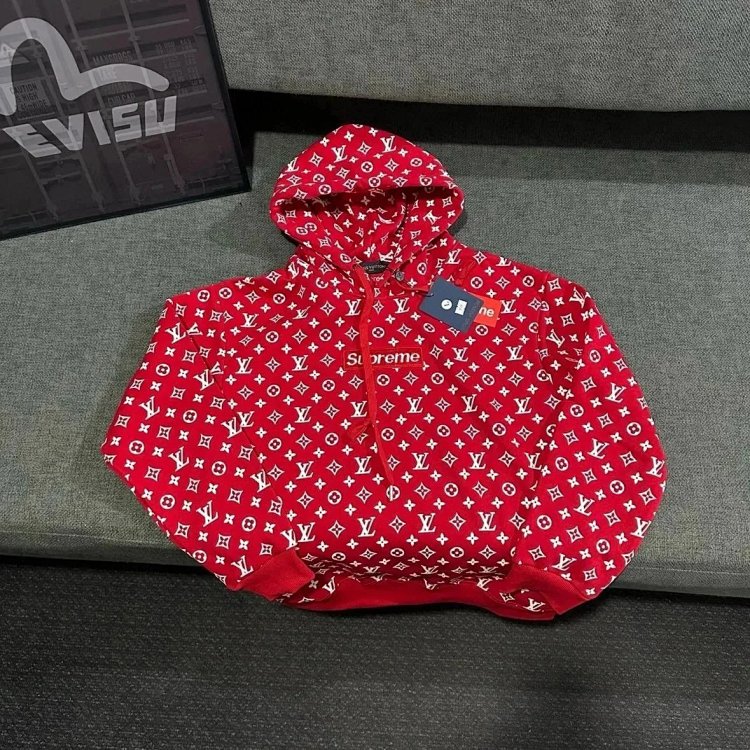 Supreme Co branded Full Print Red Hoodie | Suuperbuy Spreadsheet
