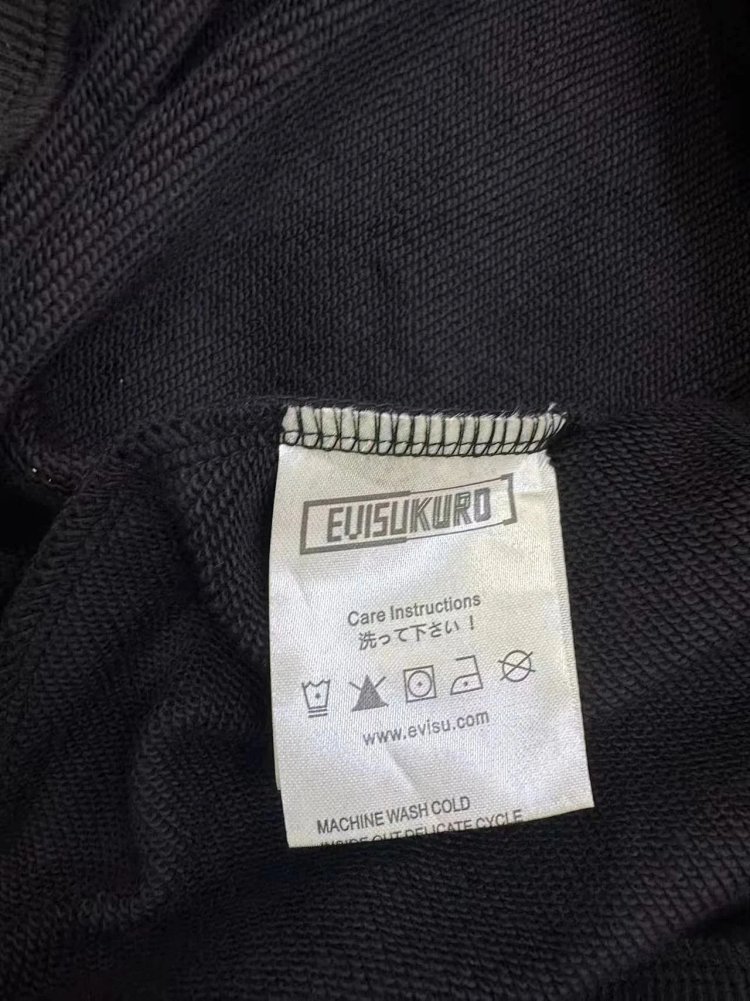 EVISU  Black gold hooded heavyweight hoodie | Suuperbuy Spreadsheet