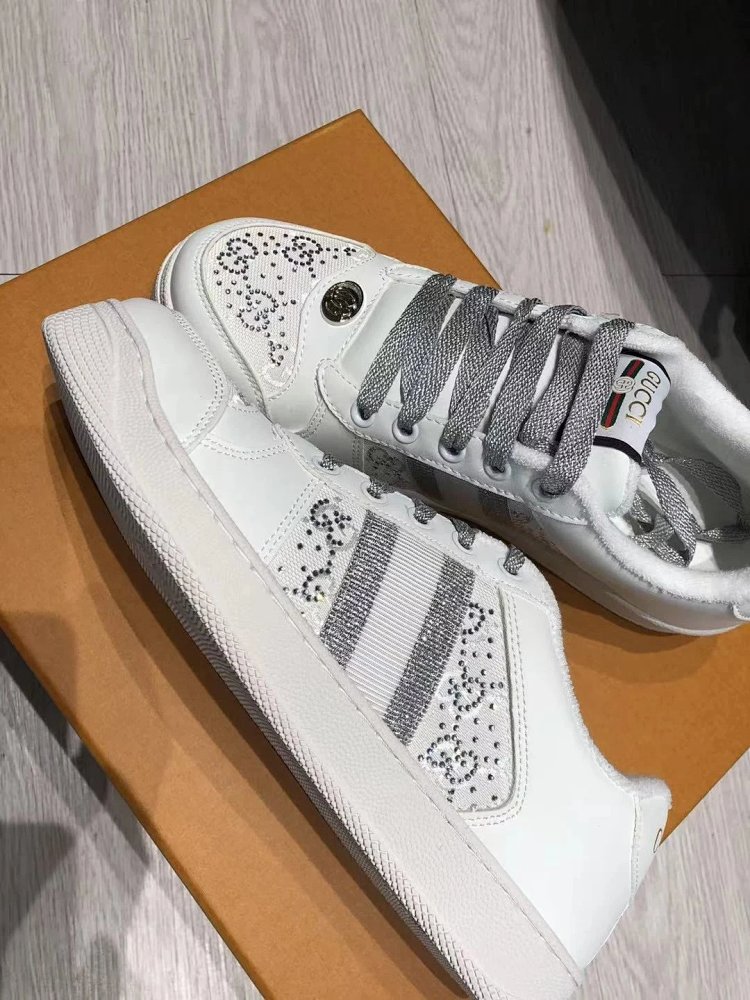 GUCCI dirty shoes, white rhinestone style fashionable board shoes | Suuperbuy Spreadsheet