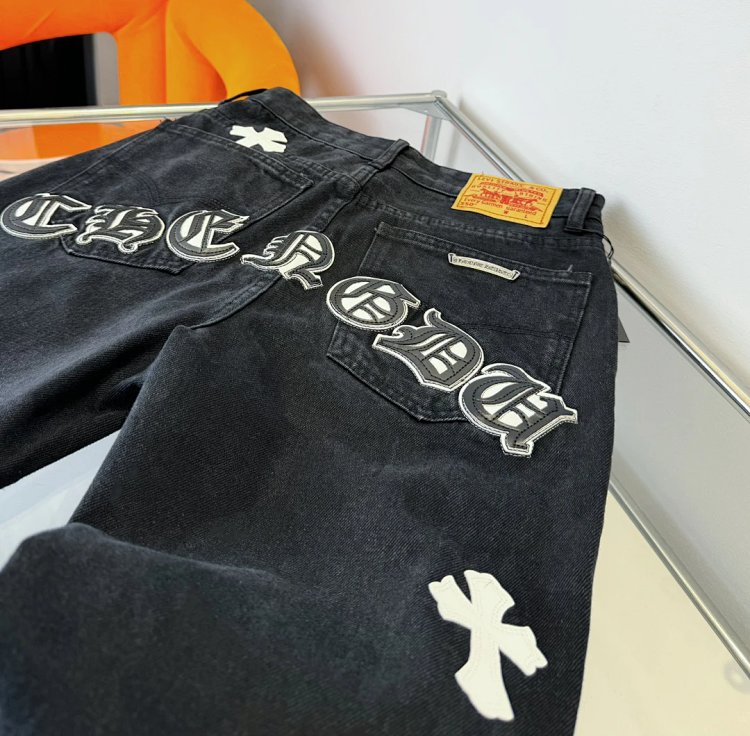 Chrome Hearts  High Street American Limited Loose Trendy Brand Washed Pants | Suuperbuy Spreadsheet