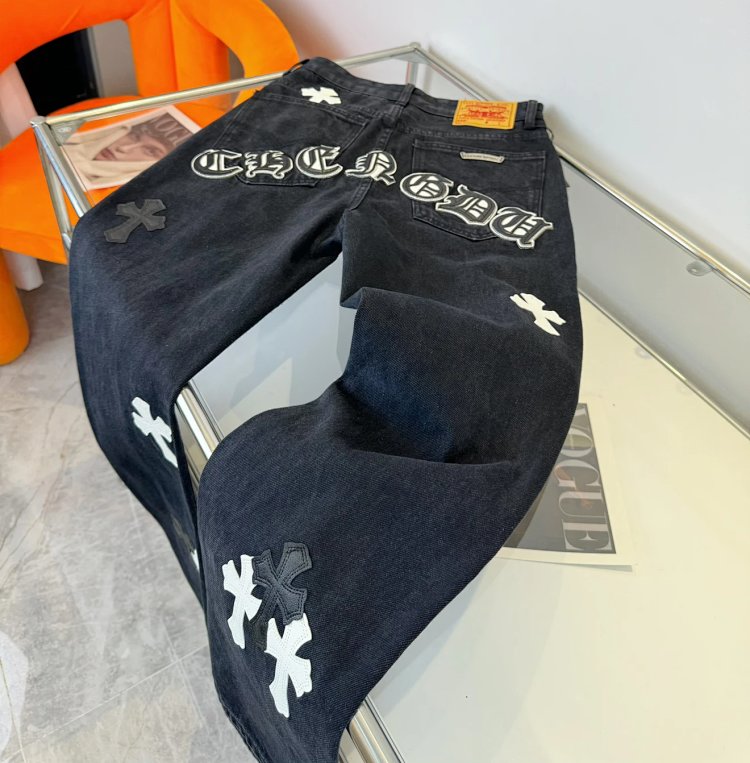 Chrome Hearts  High Street American Limited Loose Trendy Brand Washed Pants | Suuperbuy Spreadsheet