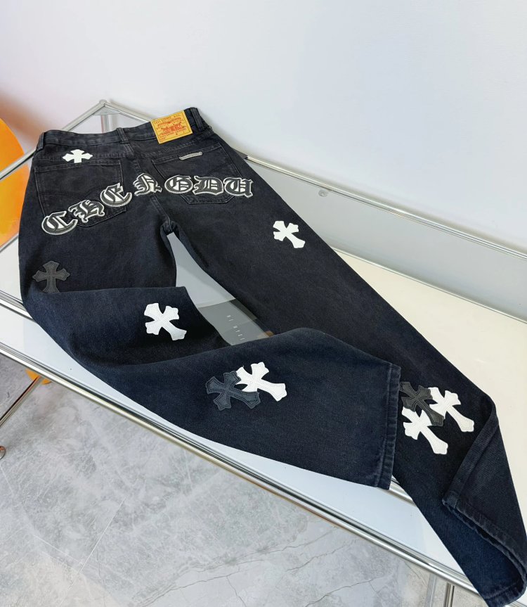 Chrome Hearts  High Street American Limited Loose Trendy Brand Washed Pants | Suuperbuy Spreadsheet