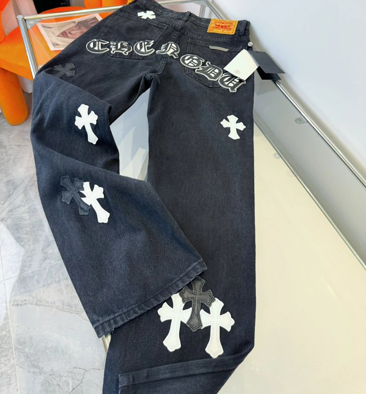 Chrome Hearts  High Street American Limited Loose Trendy Brand Washed Pants | Suuperbuy Spreadsheet