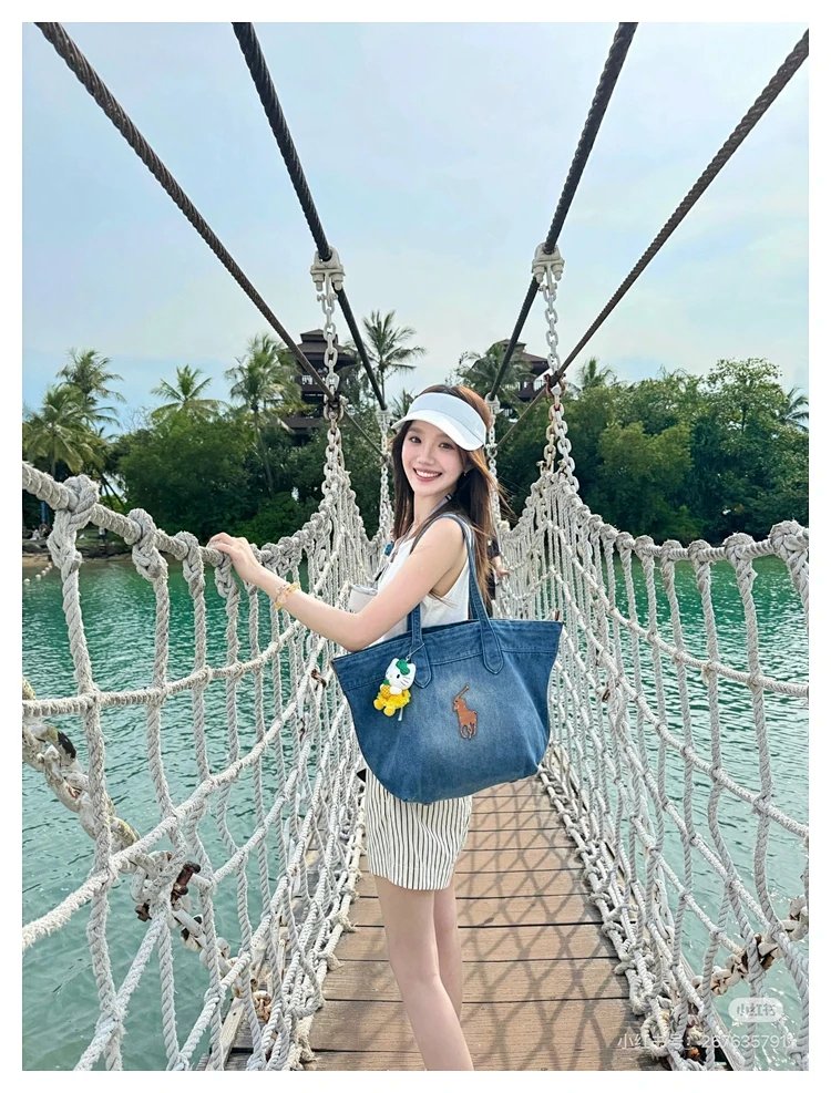 Ralph Lauren  Washed denim blue tote bag | Suuperbuy Spreadsheet