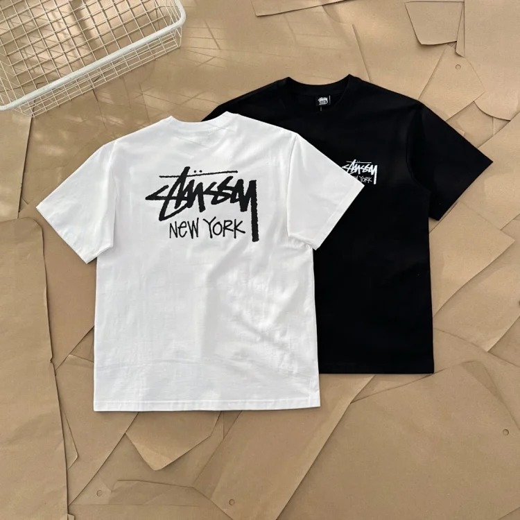 25SS Stussy City Limited Series York York City Limited Printed Short-sleeved T-shirt